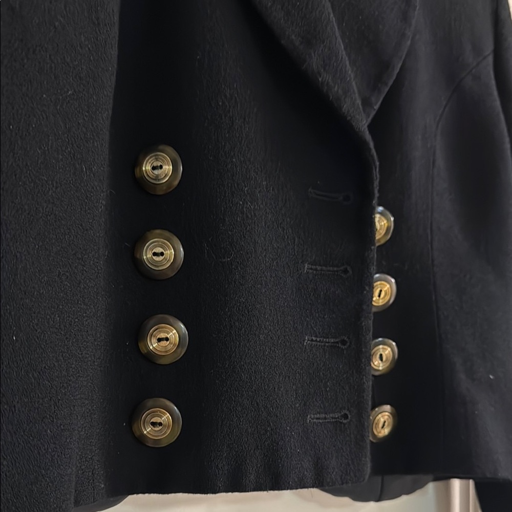 Dior Black Blazer with Gold Buttons - Picture 3 of 7